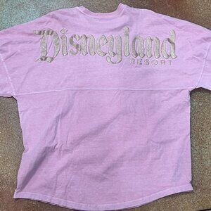 Disneyland Resort Spirit Jersey Pink Glitter Logo Long Sleeve Pullover, XXL